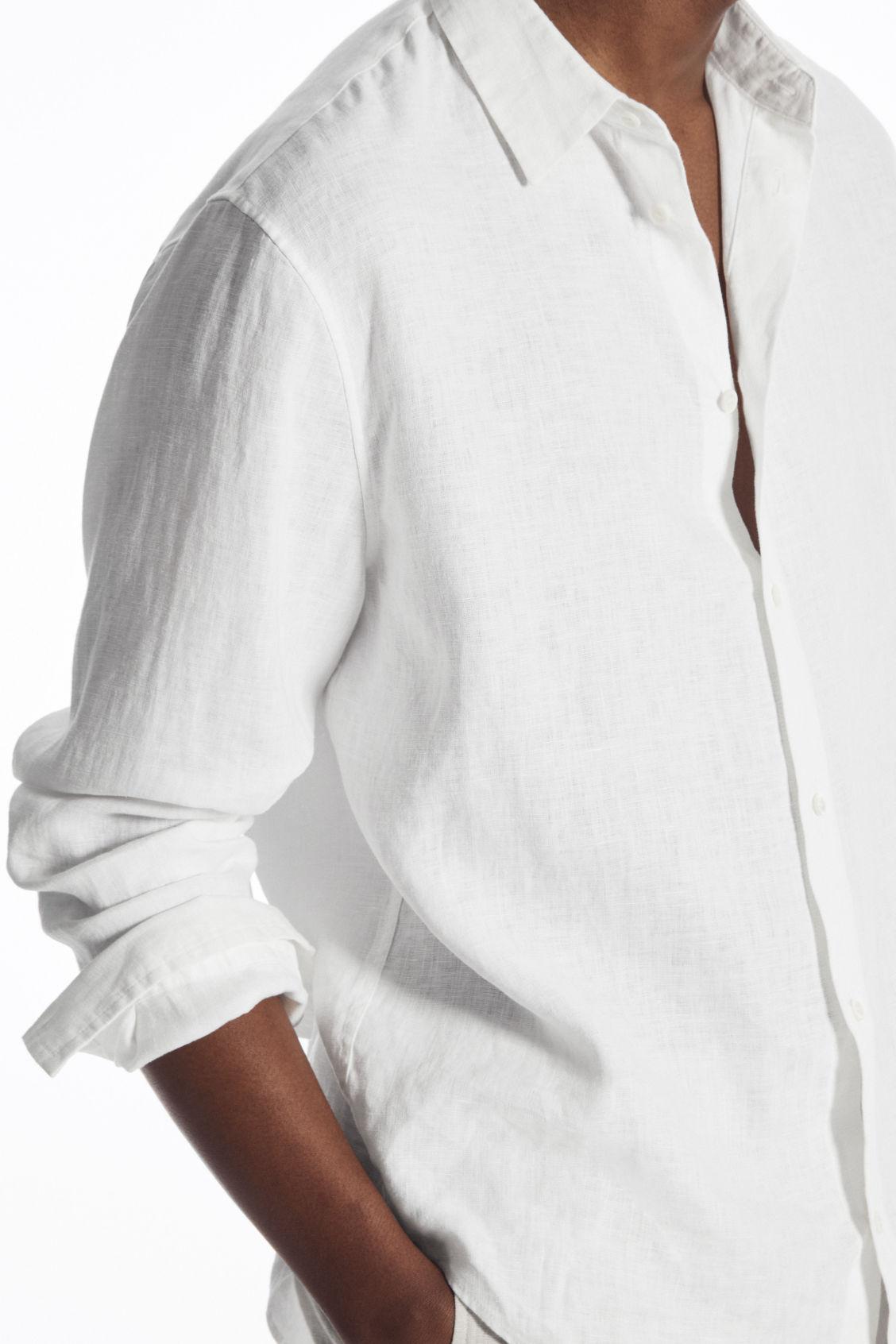 RELAXED LINEN LONG-SLEEVED SHIRT Product Image