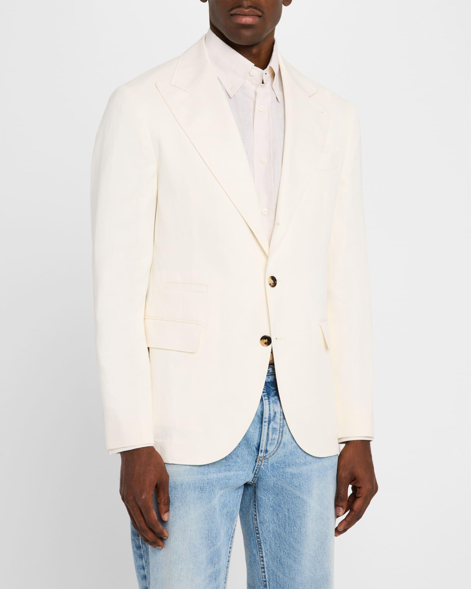 Men's Silk and Linen Gabardine Sport Coat Product Image