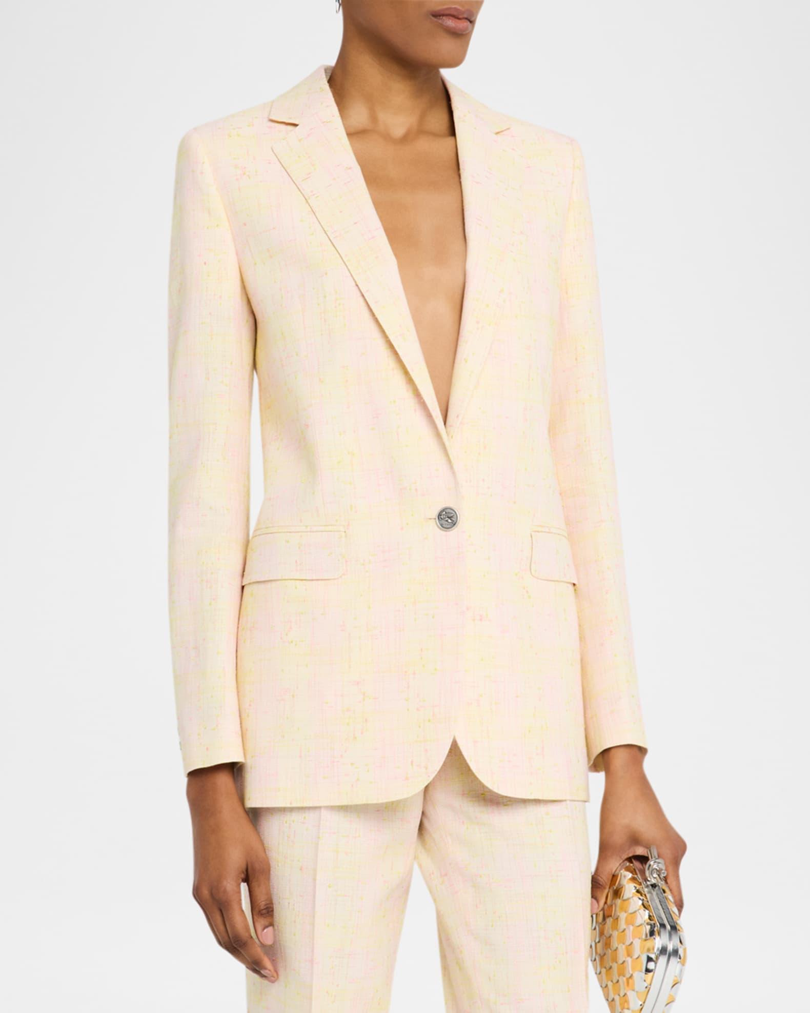 Iridescent Tweed Single-Breasted Jacket Product Image