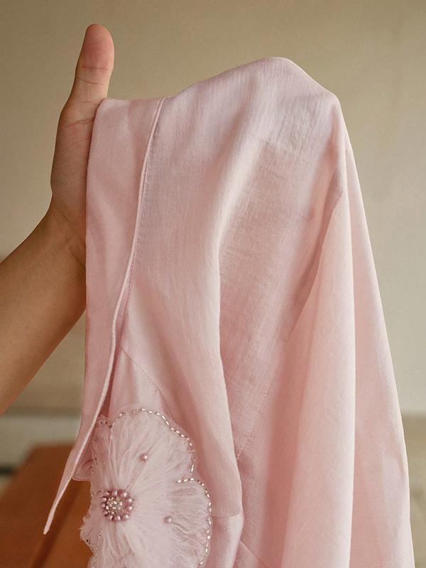 Long Sleeves Applique Split-Joint Lapel Blouses&Shirts Tops Product Image