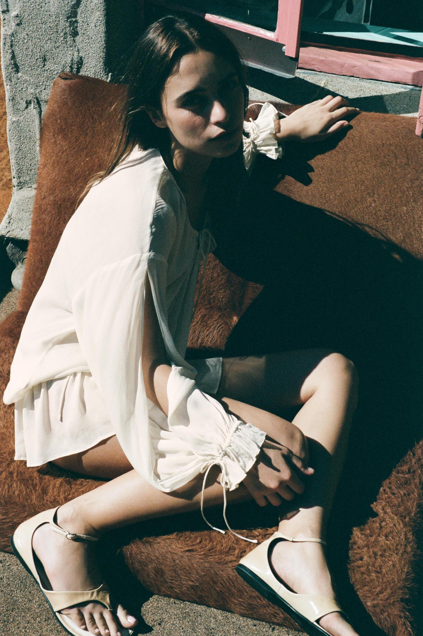 FLOWY SEMI-SHEER TOP Product Image