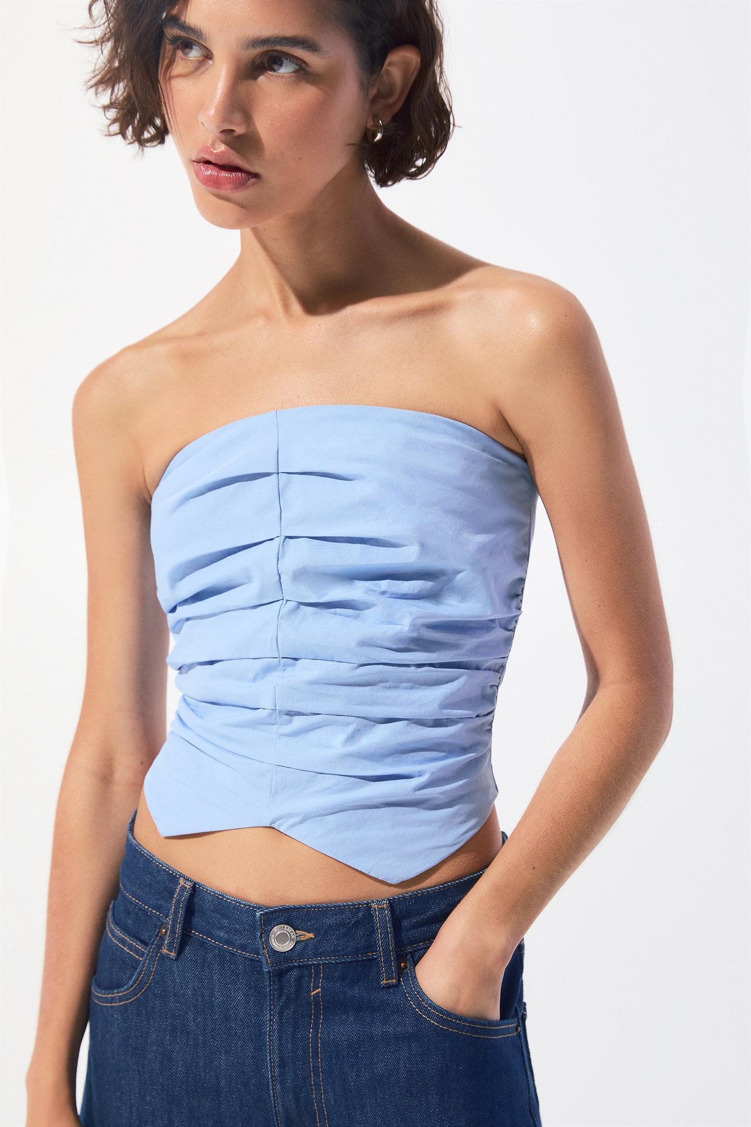 Strapless corsetry-inspired top Product Image