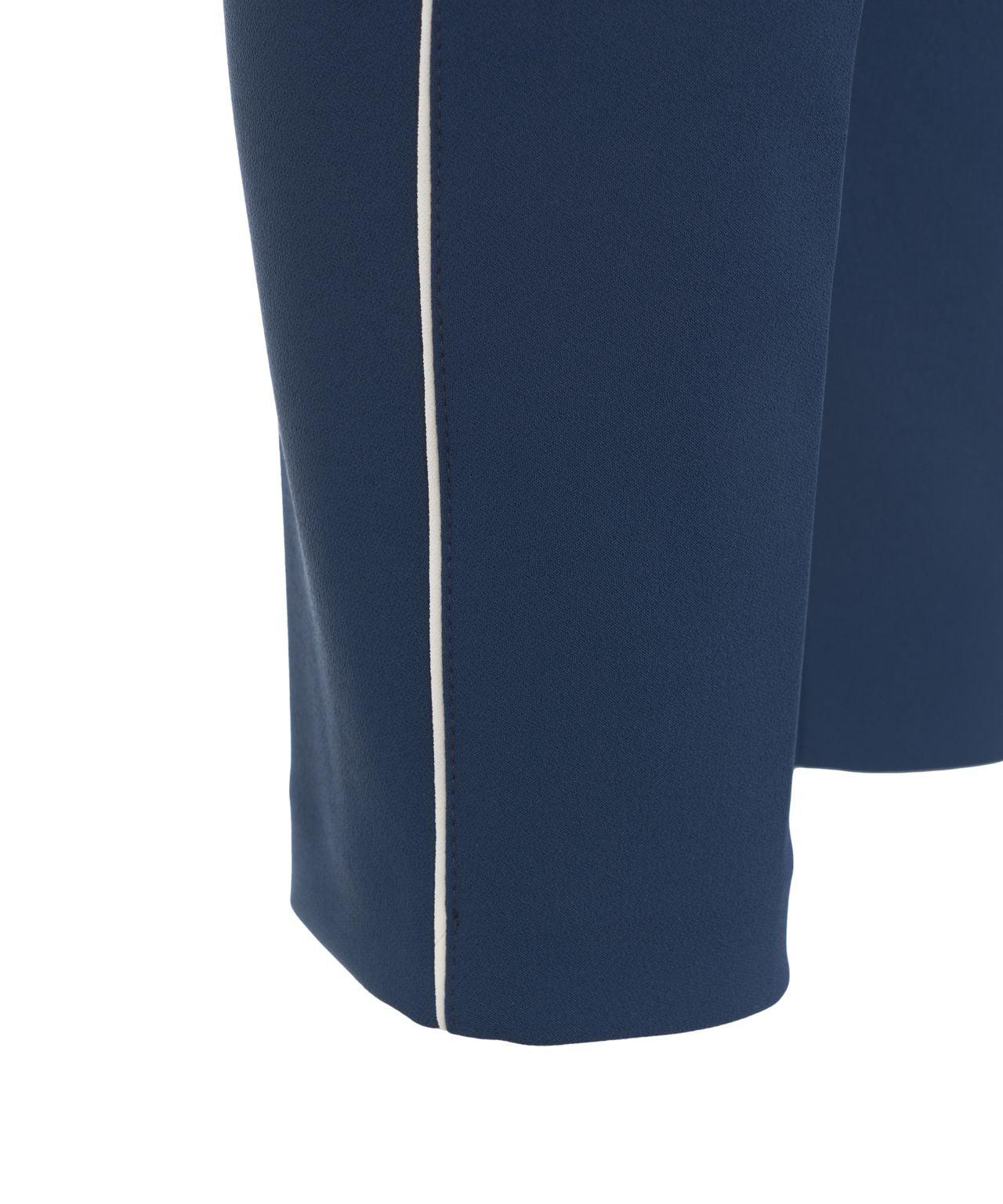 Crêpe pants with logo charm Product Image