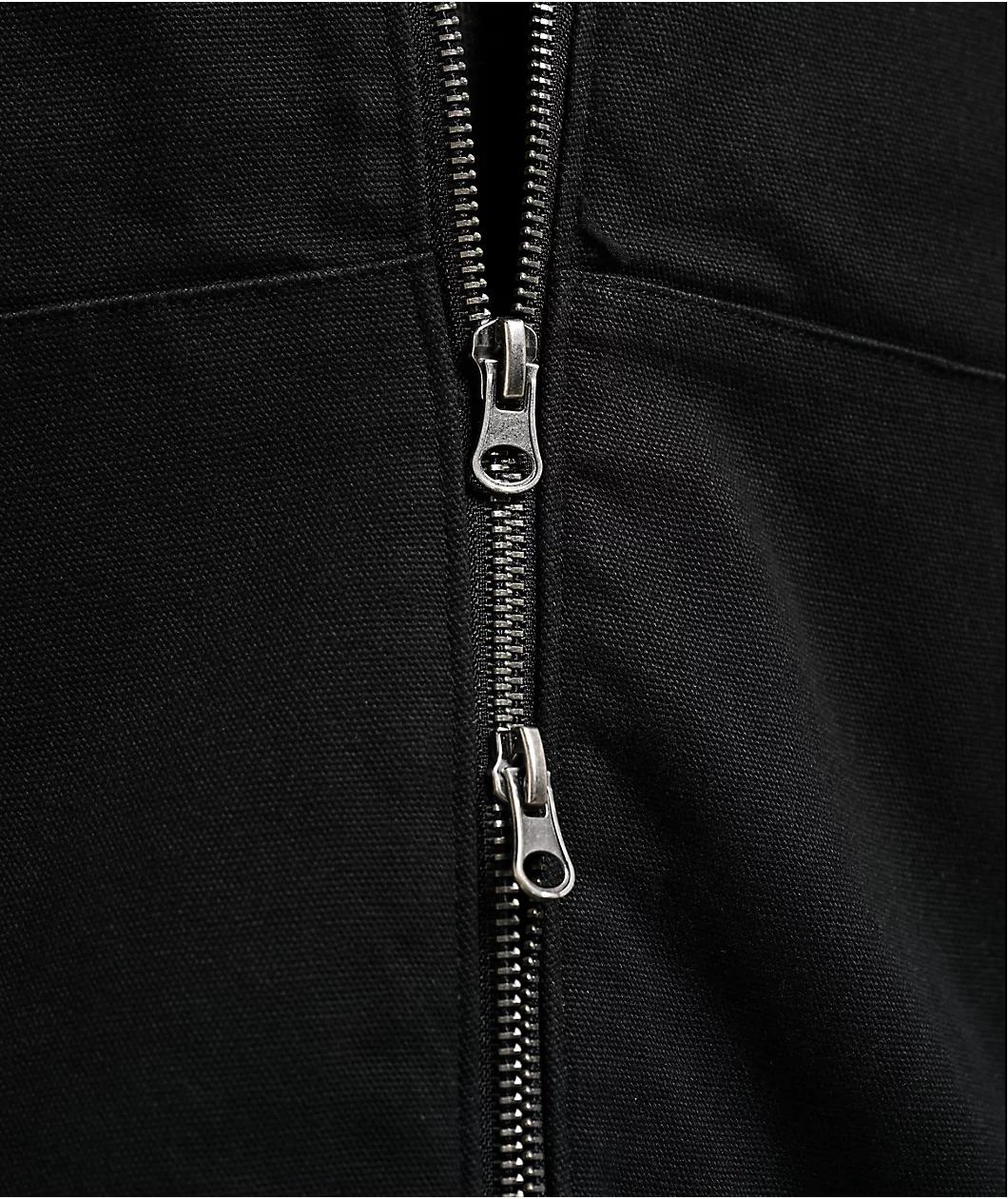 Empyre Grate Black Hooded Canvas Jacket Product Image