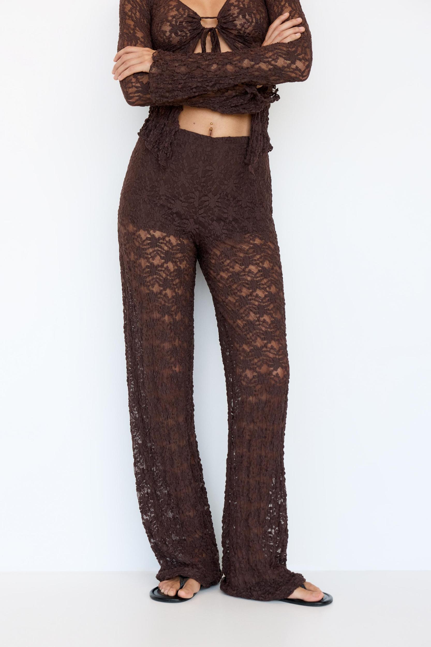 Straight fit lace pants Product Image