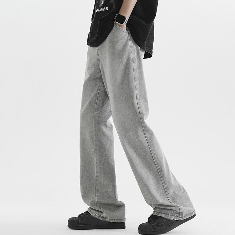 Men's American Retro High Street Loose Straight Jeans Product Image