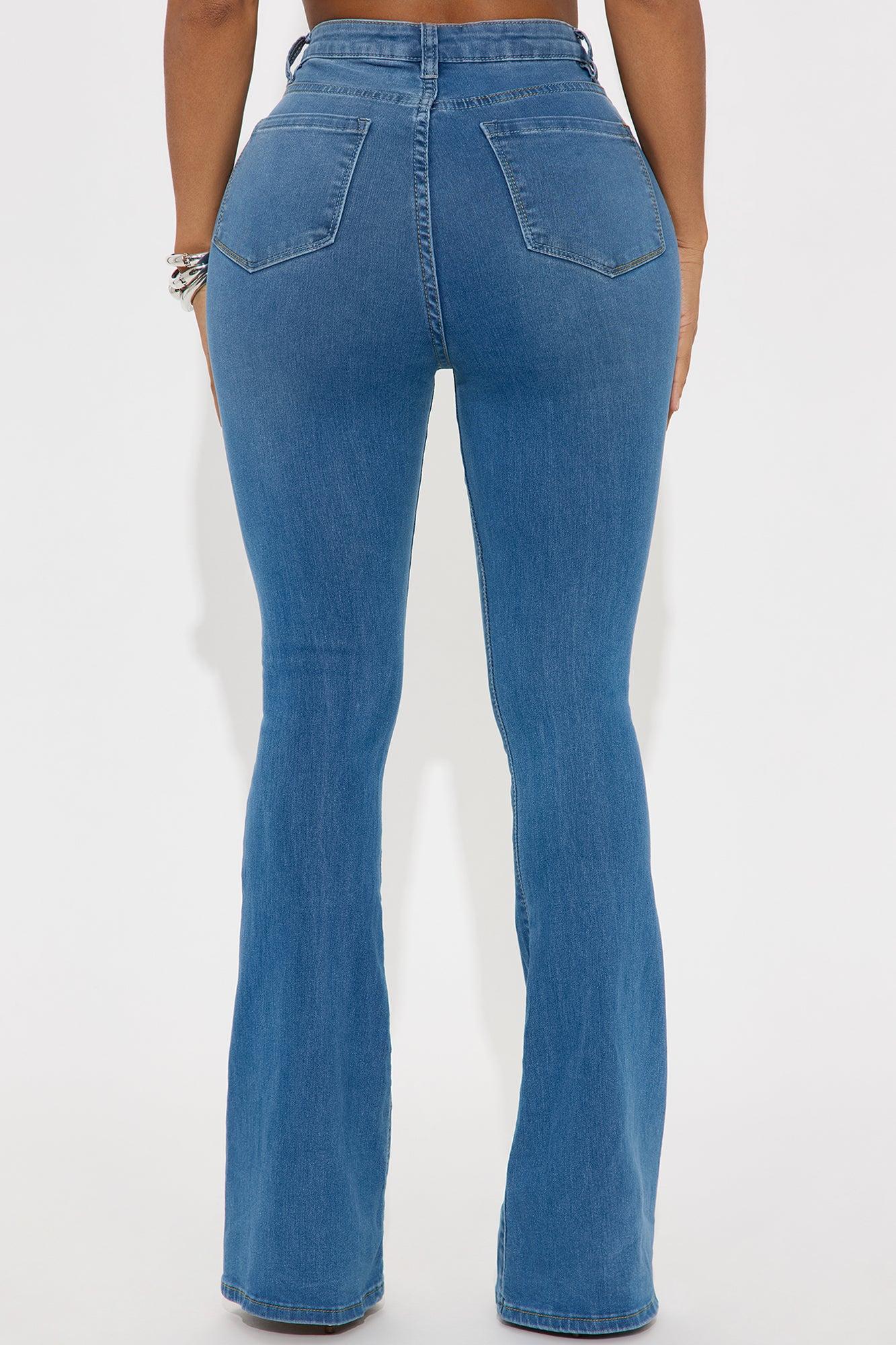 Soul Searching High Rise Flare Jeans - Medium Blue Wash Product Image
