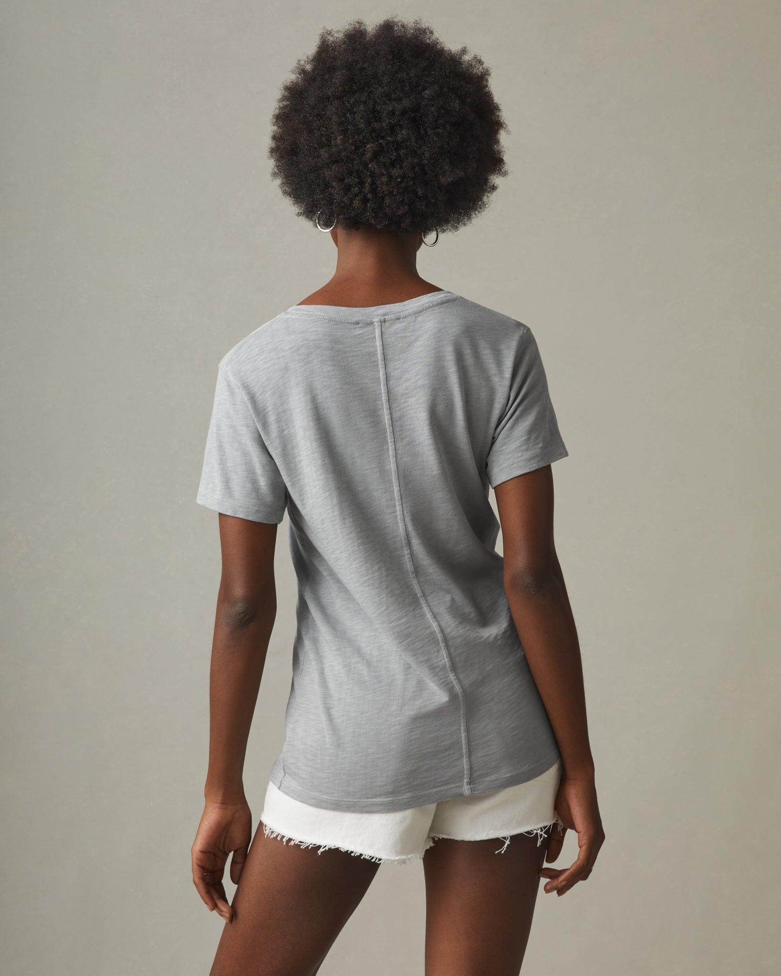 Women's Premium Slub V-Neck Tee - Cement Female Product Image