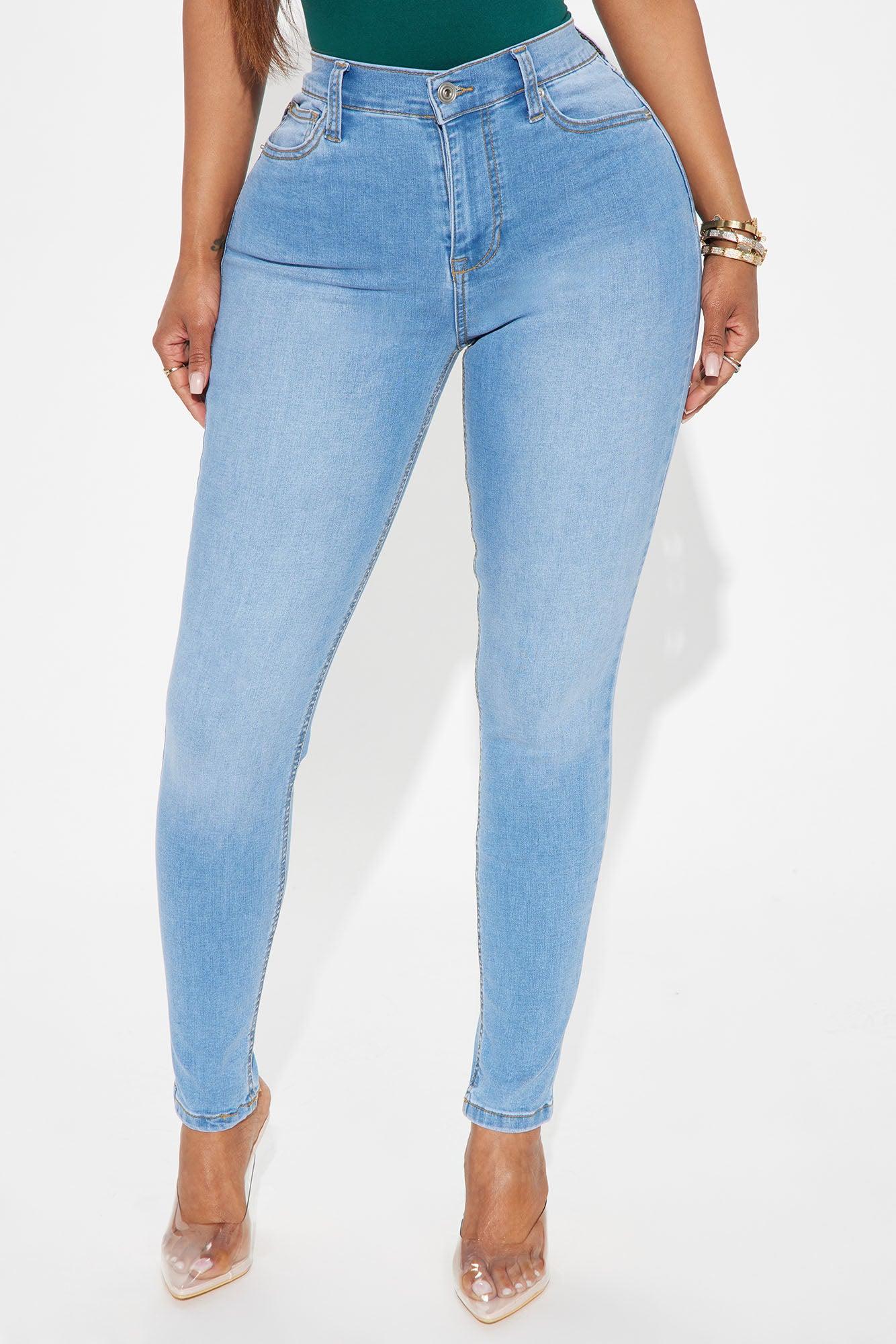Naydene High Rise Stretch Skinny Jeans - Light Wash Product Image