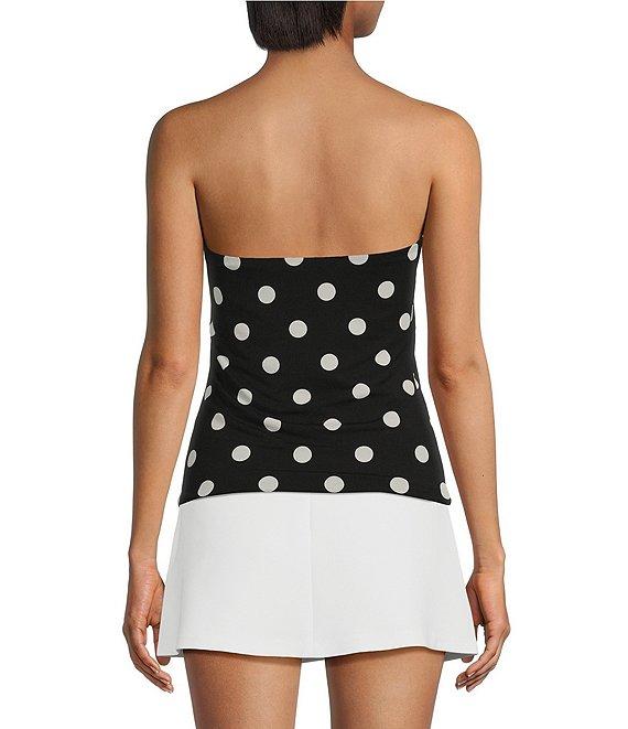 Gianni Bini Strapless Polka Dot Tube Top With Scarf Product Image