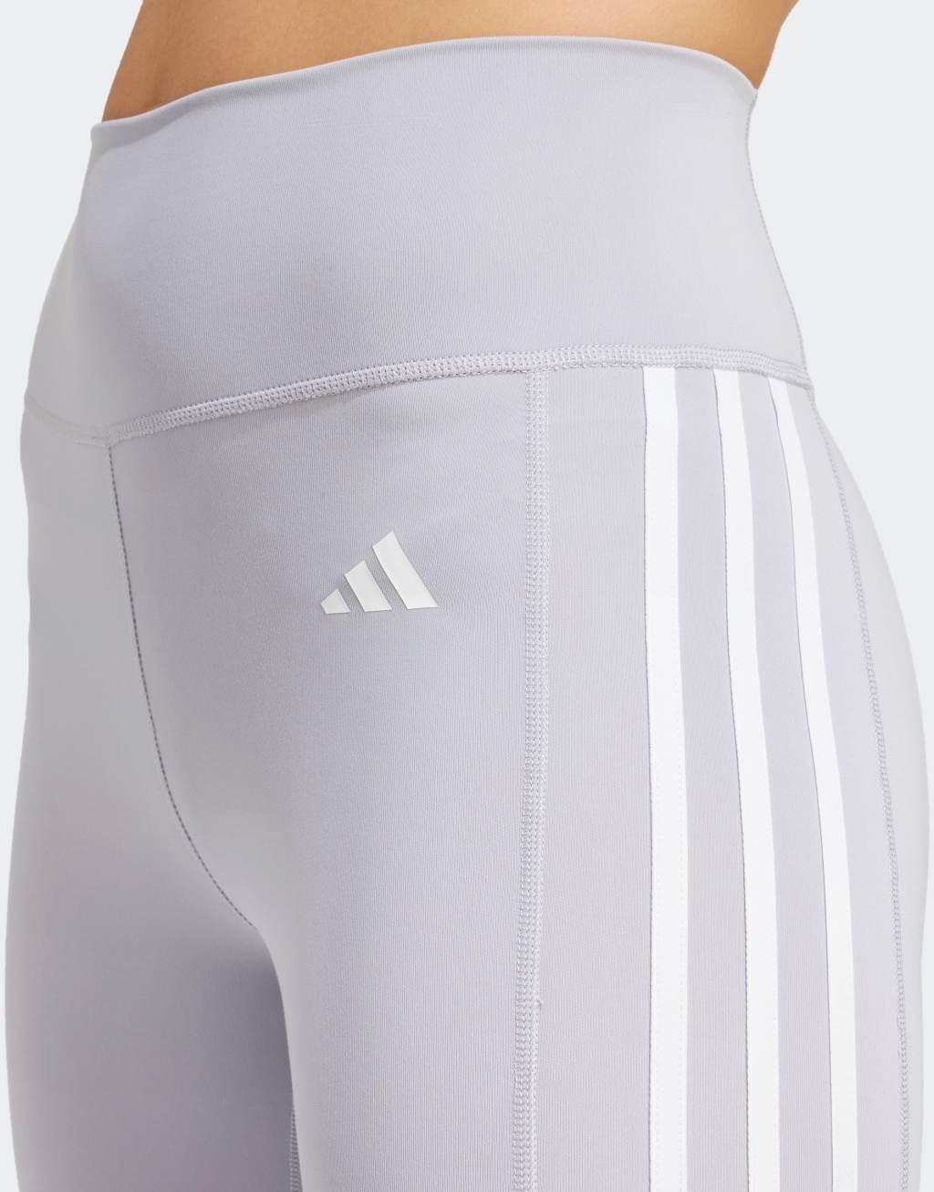 adidas Performance Mat Mix sports leggings in gray Product Image