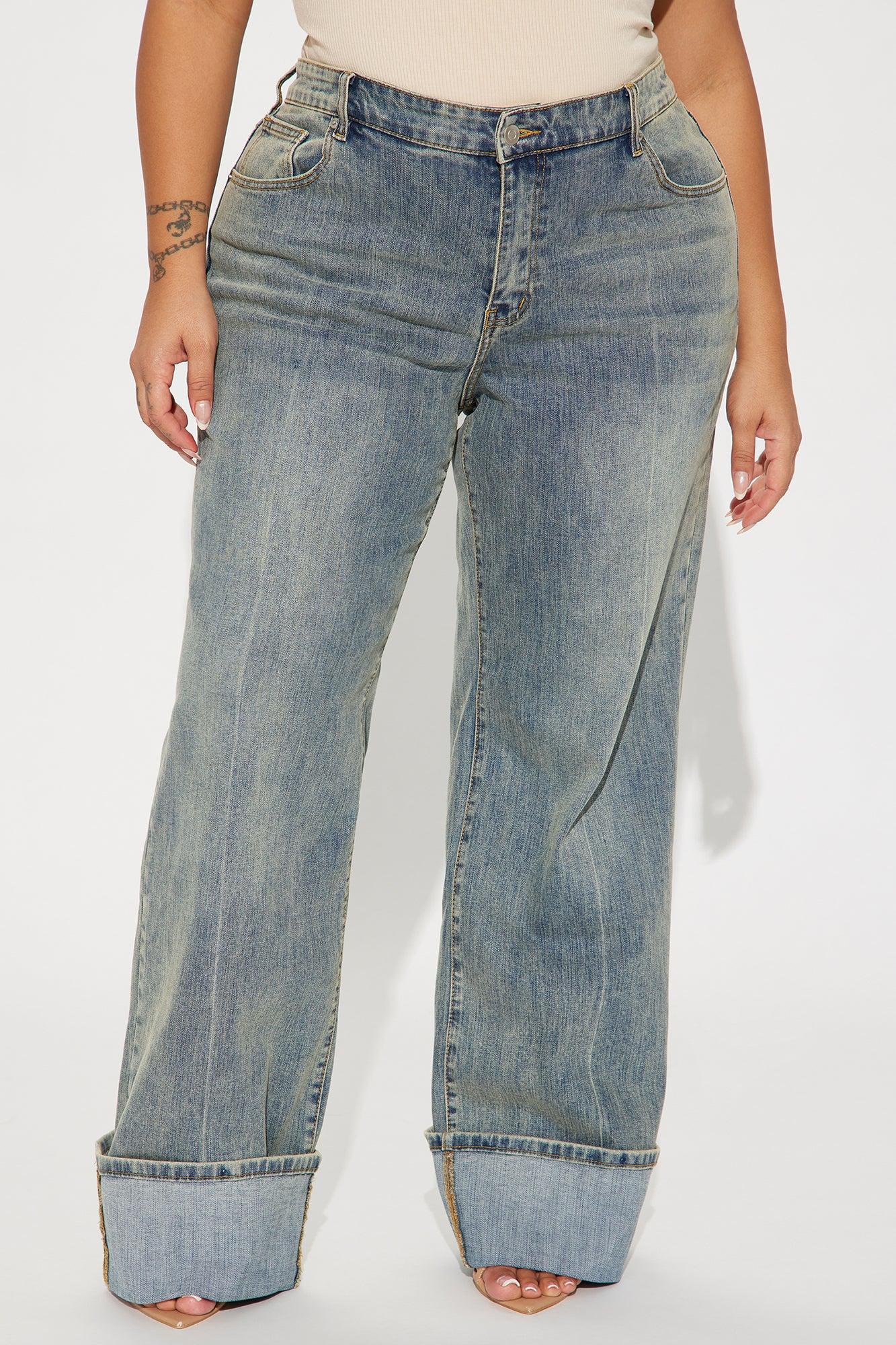 It's Clear To See Tinted Stretch Straight Leg Jeans - Vintage Wash Product Image