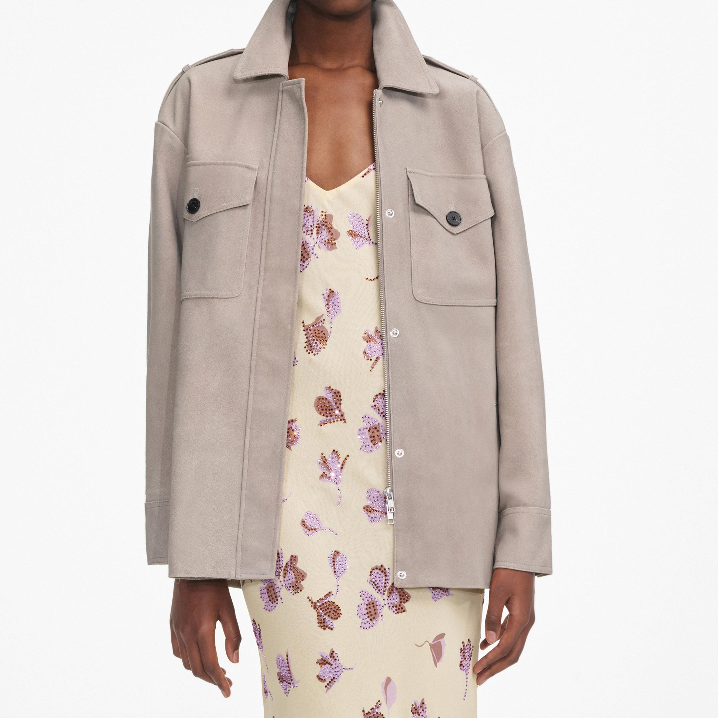 Grey Suede Jacket Product Image