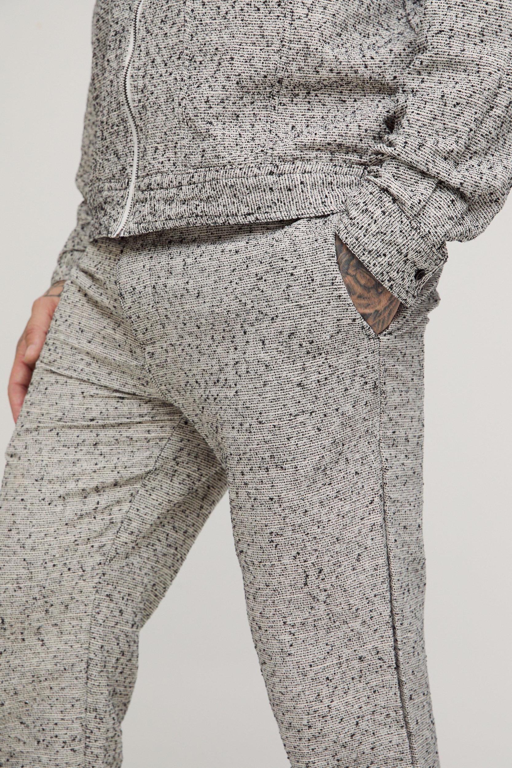 Tall Textured Straight Fit Pants | boohooMAN USA Product Image