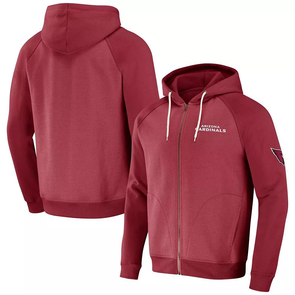 Men's NFL x Darius Rucker Collection by Fanatics Cardinal Arizona Cardinals Raglan Full-Zip Hoodie,  Product Image