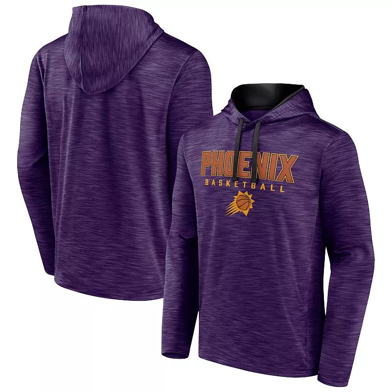 Men's Fanatics Branded Heather Purple Phoenix Suns Fast Break Pullover Hoodie,  Product Image