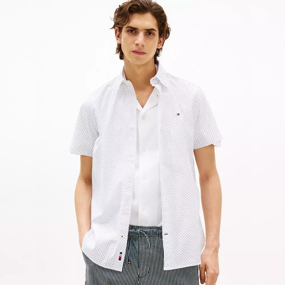Men's Tommy Hilfiger Short Sleeve Printed Shirt,  Product Image
