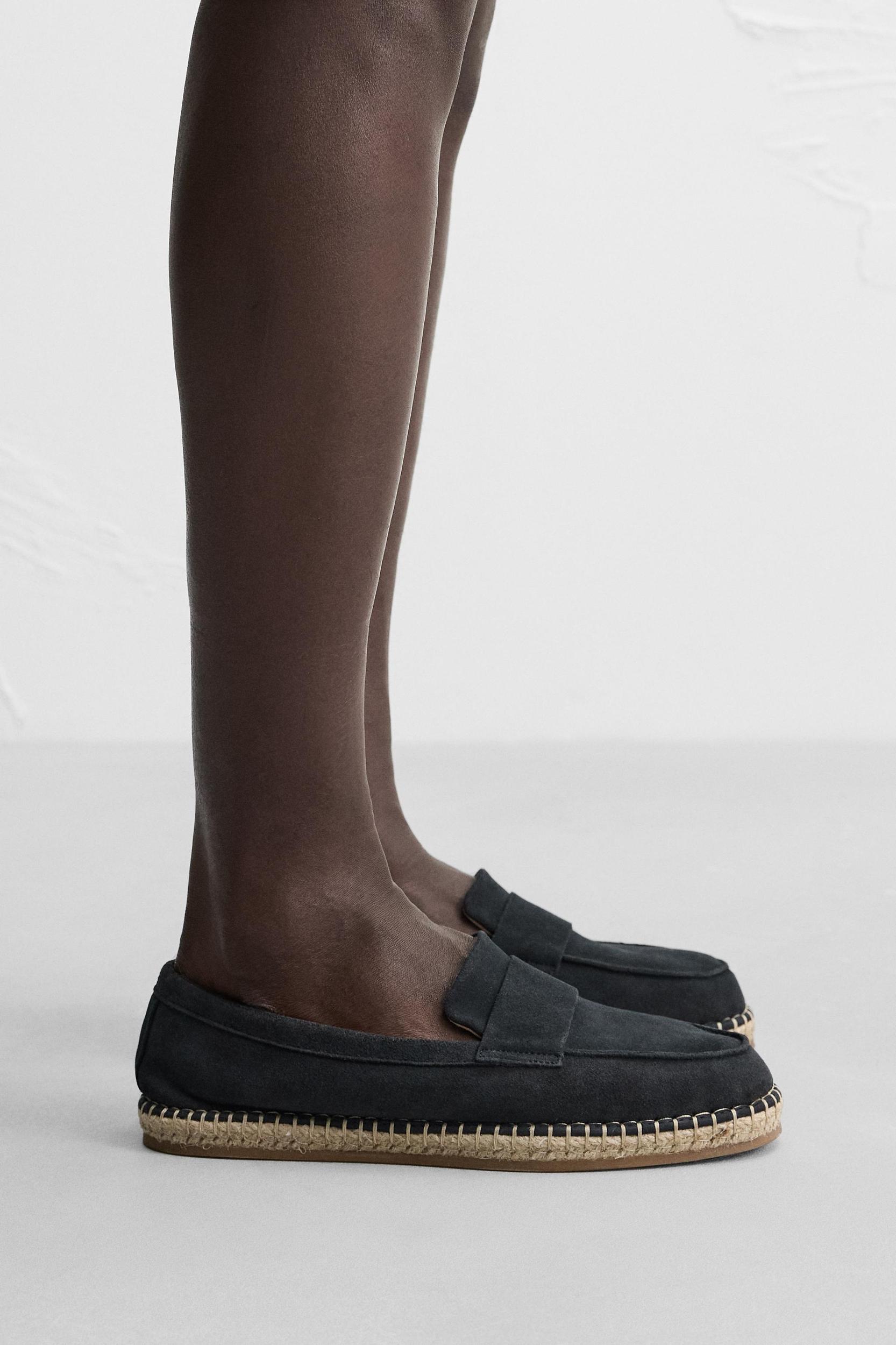 LEATHER MOCCASIN ESPADRILLES Product Image