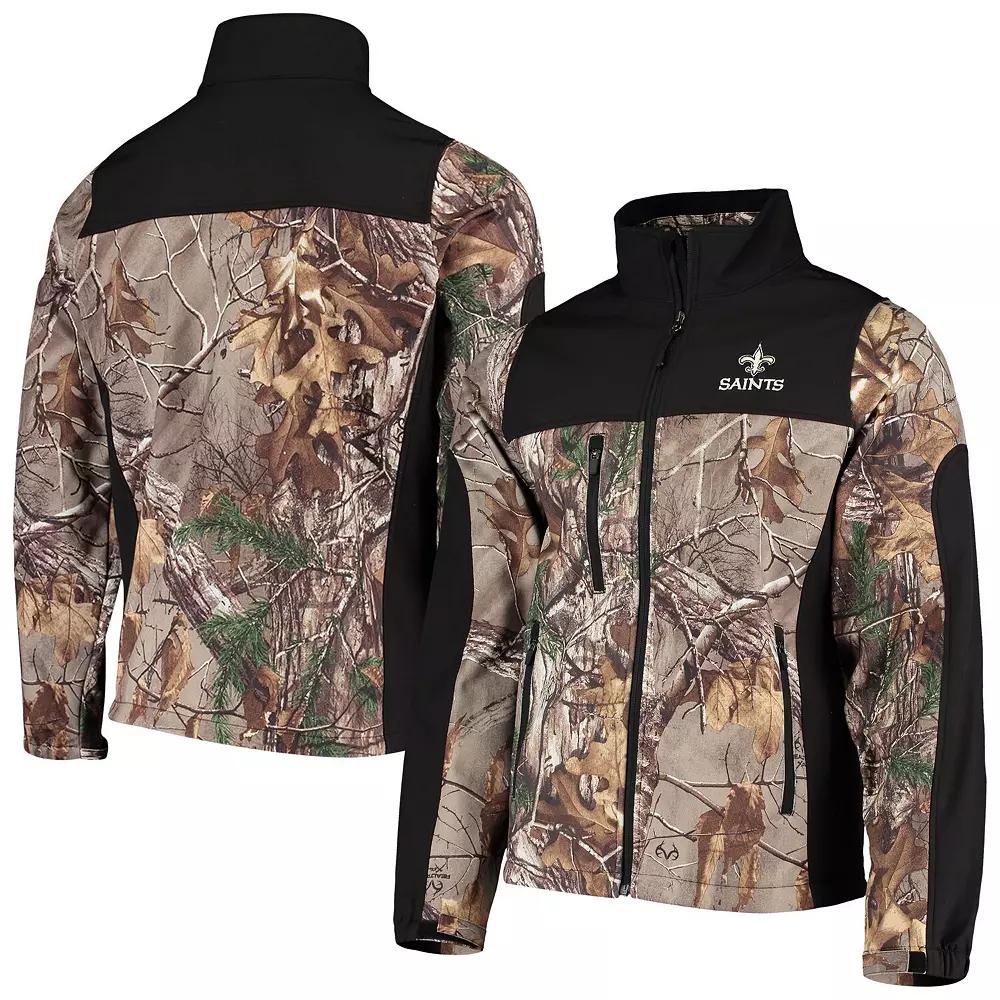 Men's Dunbrooke Realtree Camo/Black Carolina Panthers Circle Hunter Softshell Full-Zip Jacket,  Product Image