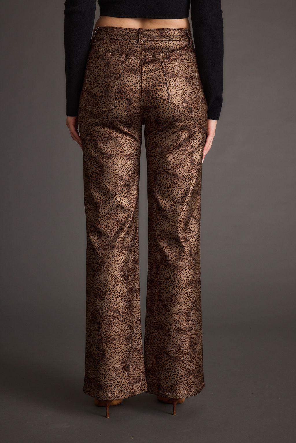 After Hours Coated Leopard Pants Product Image