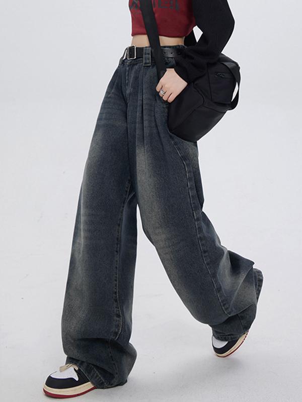 Vintage Wash High Rise Boyfriend Jeans Product Image