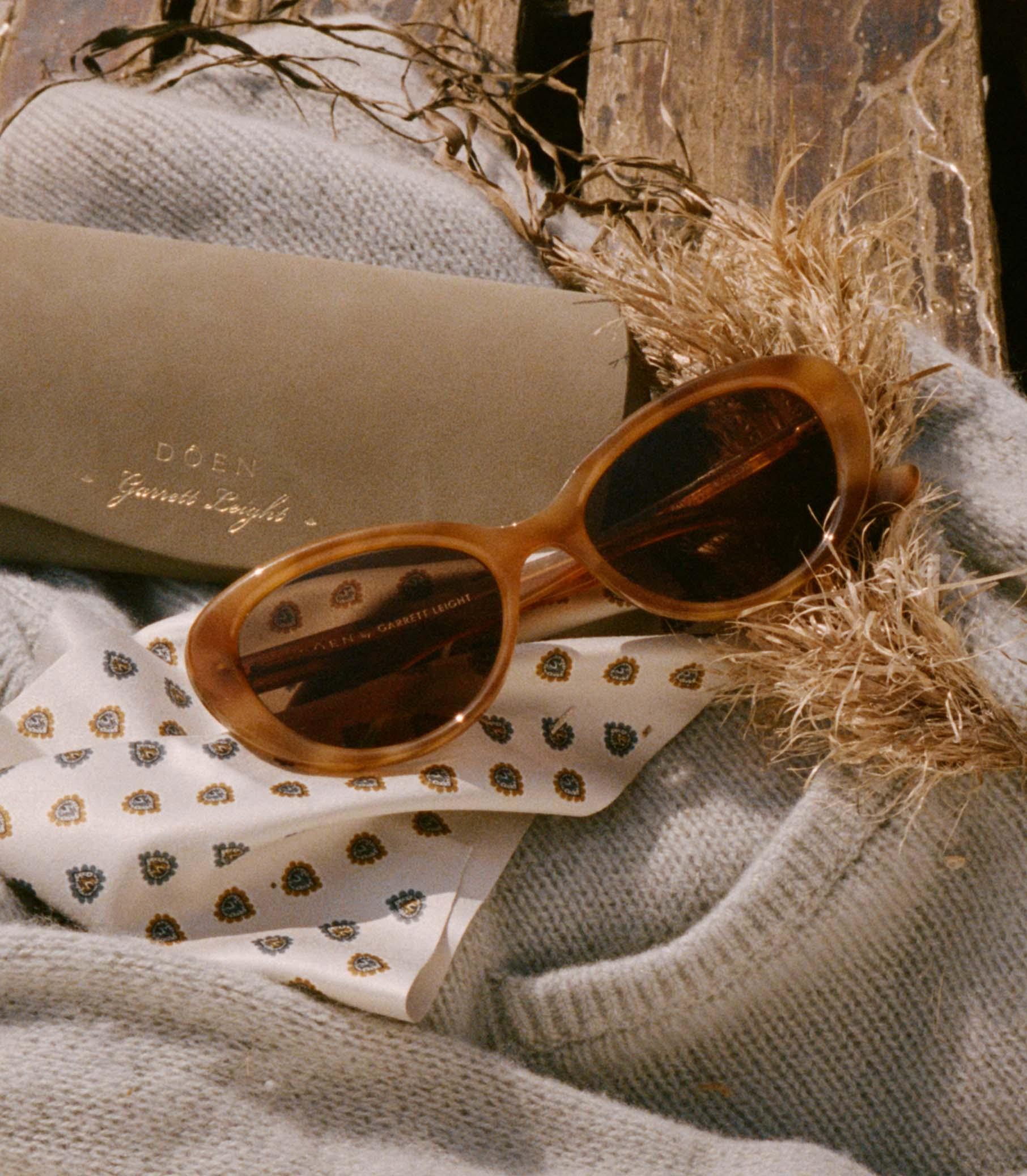 DÔEN BY GARRETT LEIGHT INGÉNUE SUNGLASSES -- EMBER TORTOISE Product Image