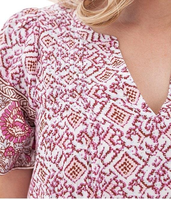 Aventura Portofino Woven Split V-Neck Swing Dress Product Image