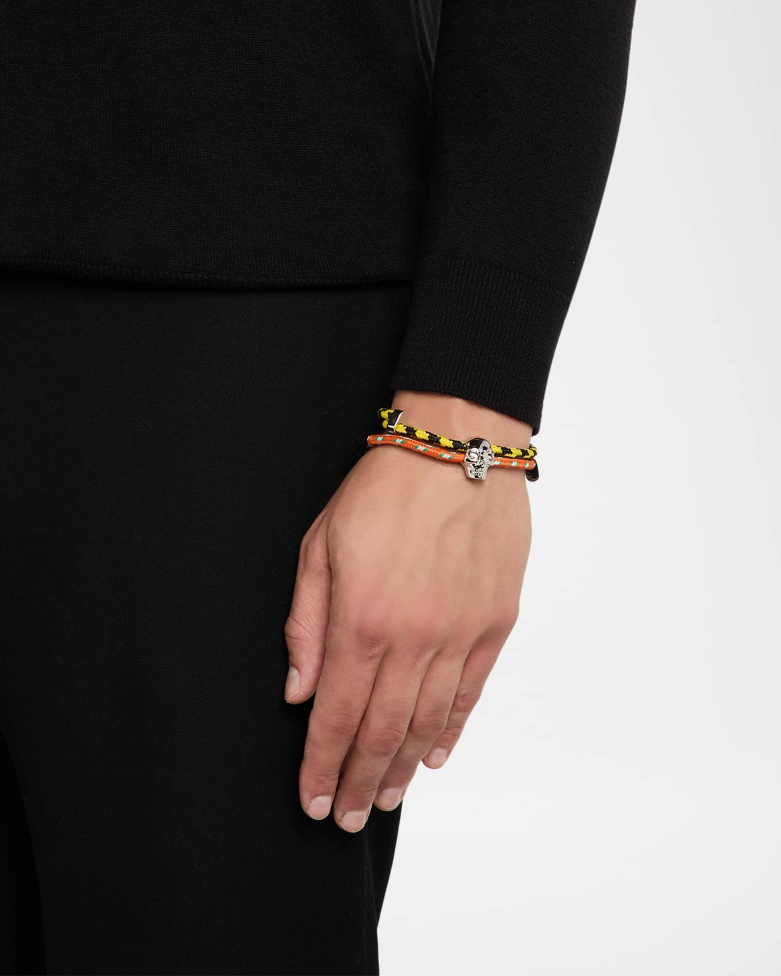 Men's Skull Multi-Rope Cord Bracelet Product Image