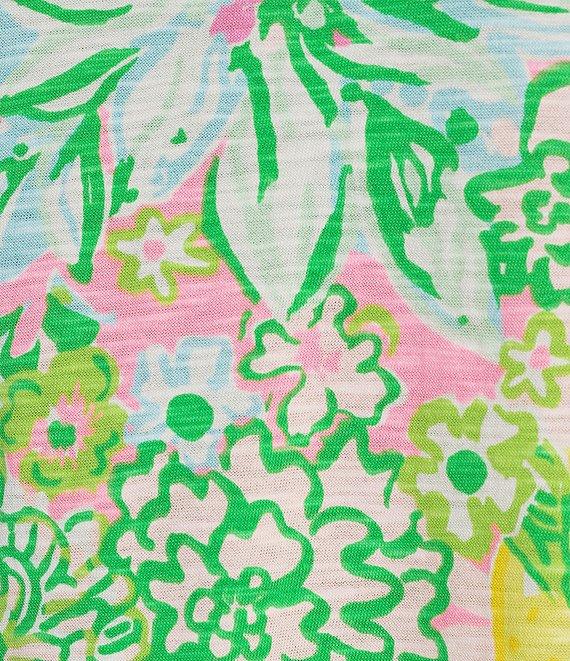 Lilly Pulitzer Etta Multi Bright Delight Patch Print Round Neck Short Sleeve Tee Product Image