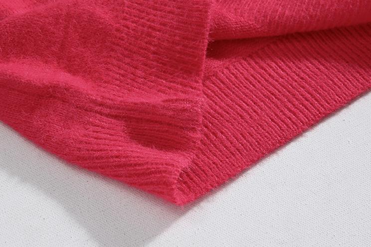 RT No. 6347 MOHAIR KNITTED ROUND NECK SWEATER Product Image