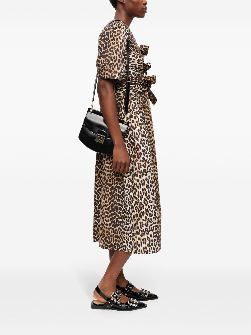 leopard-print midi dress Product Image