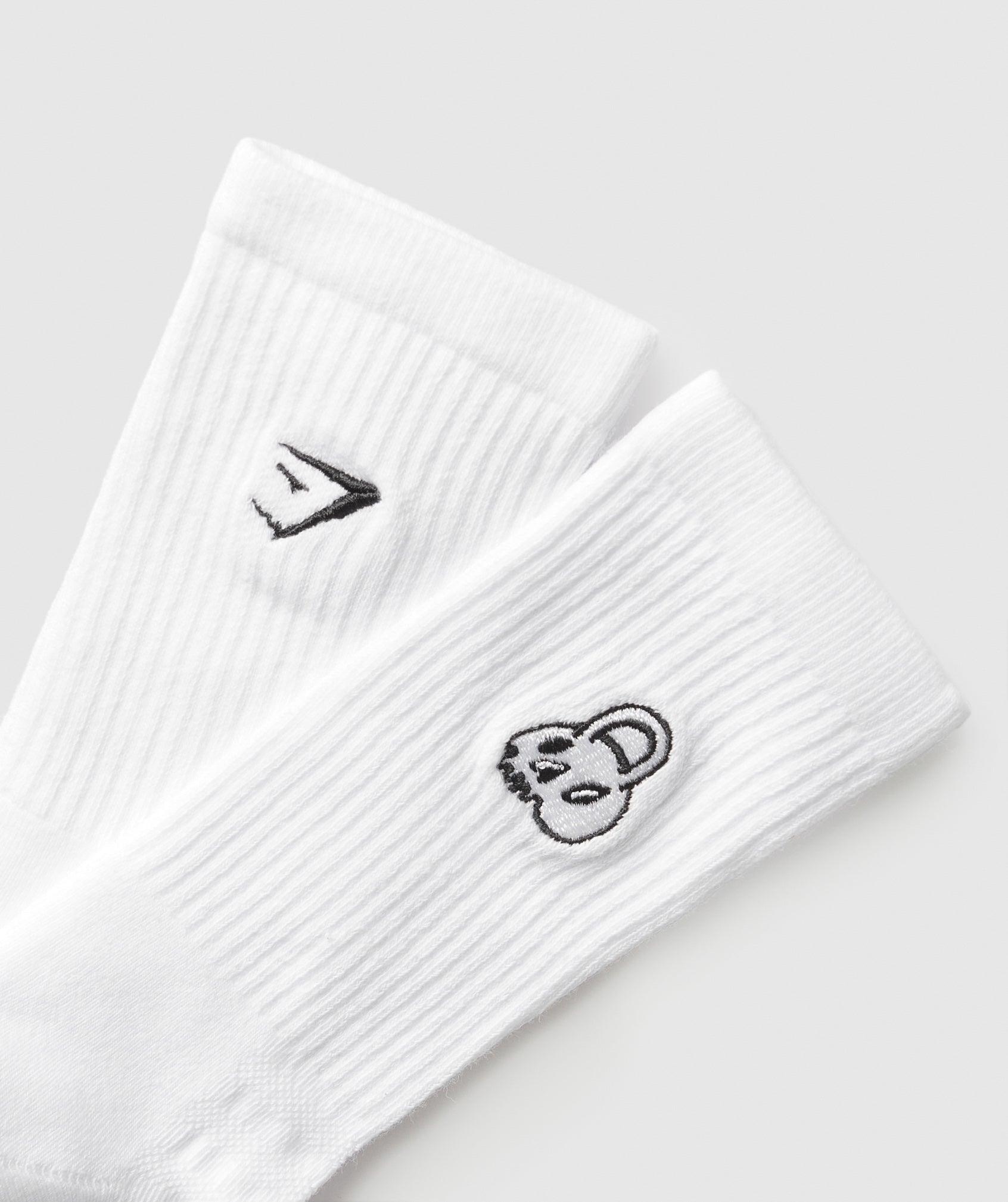 Graphic Kettlebell Crew Sock Single Product Image