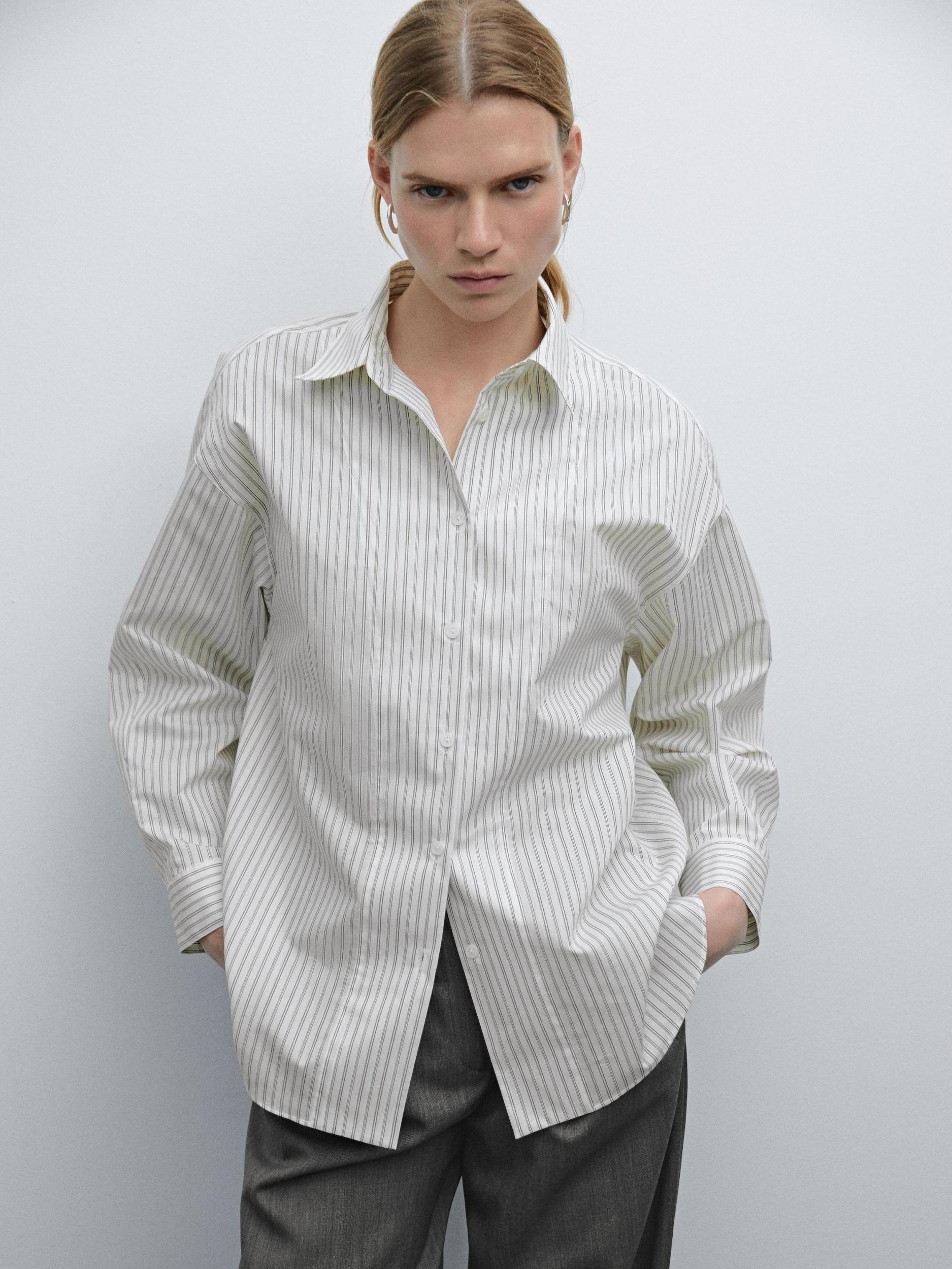 Striped shirt with chest detailing Product Image