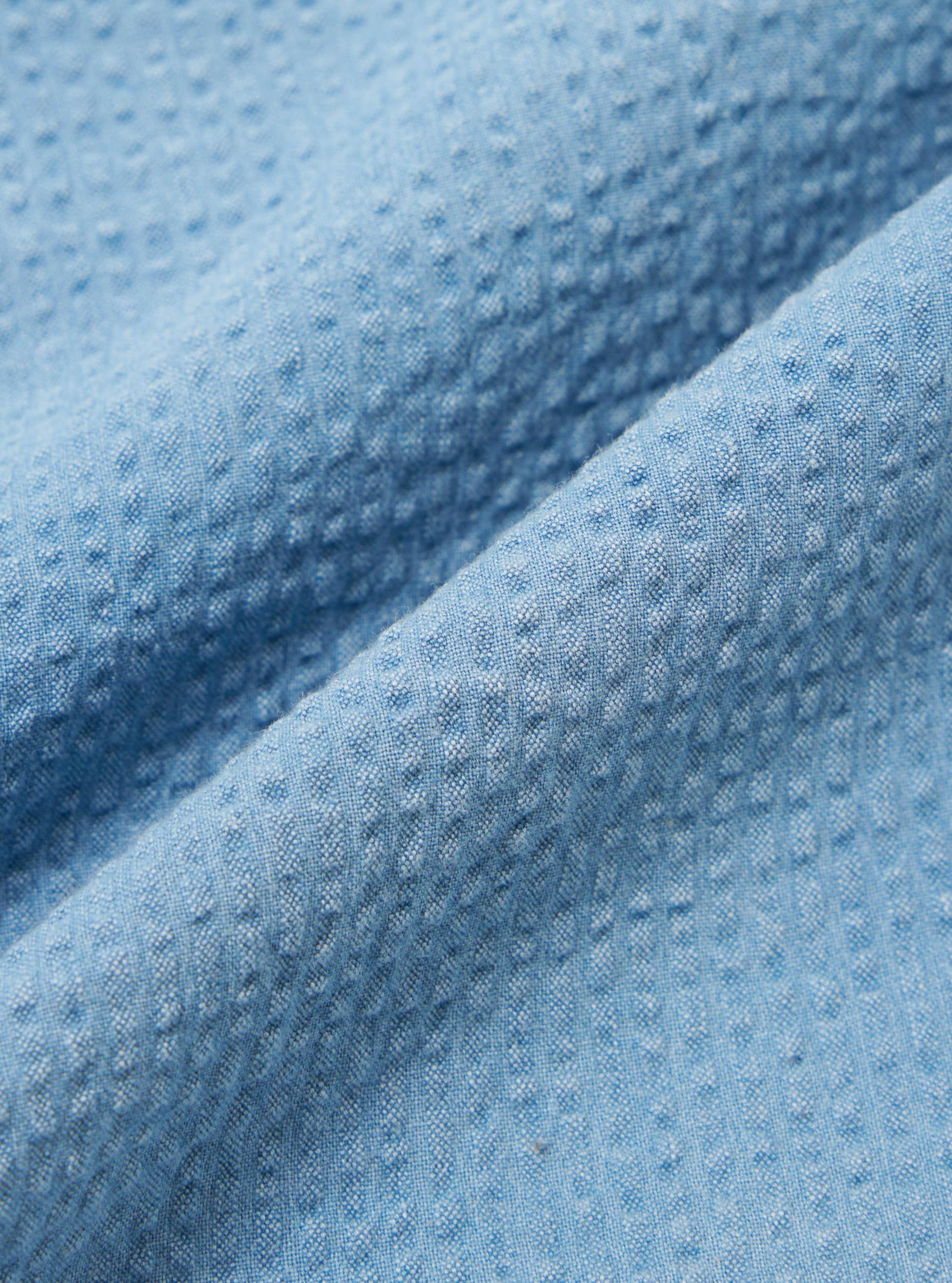 Bleach Wash Indigo Seersucker Lazy Day Shirt Product Image