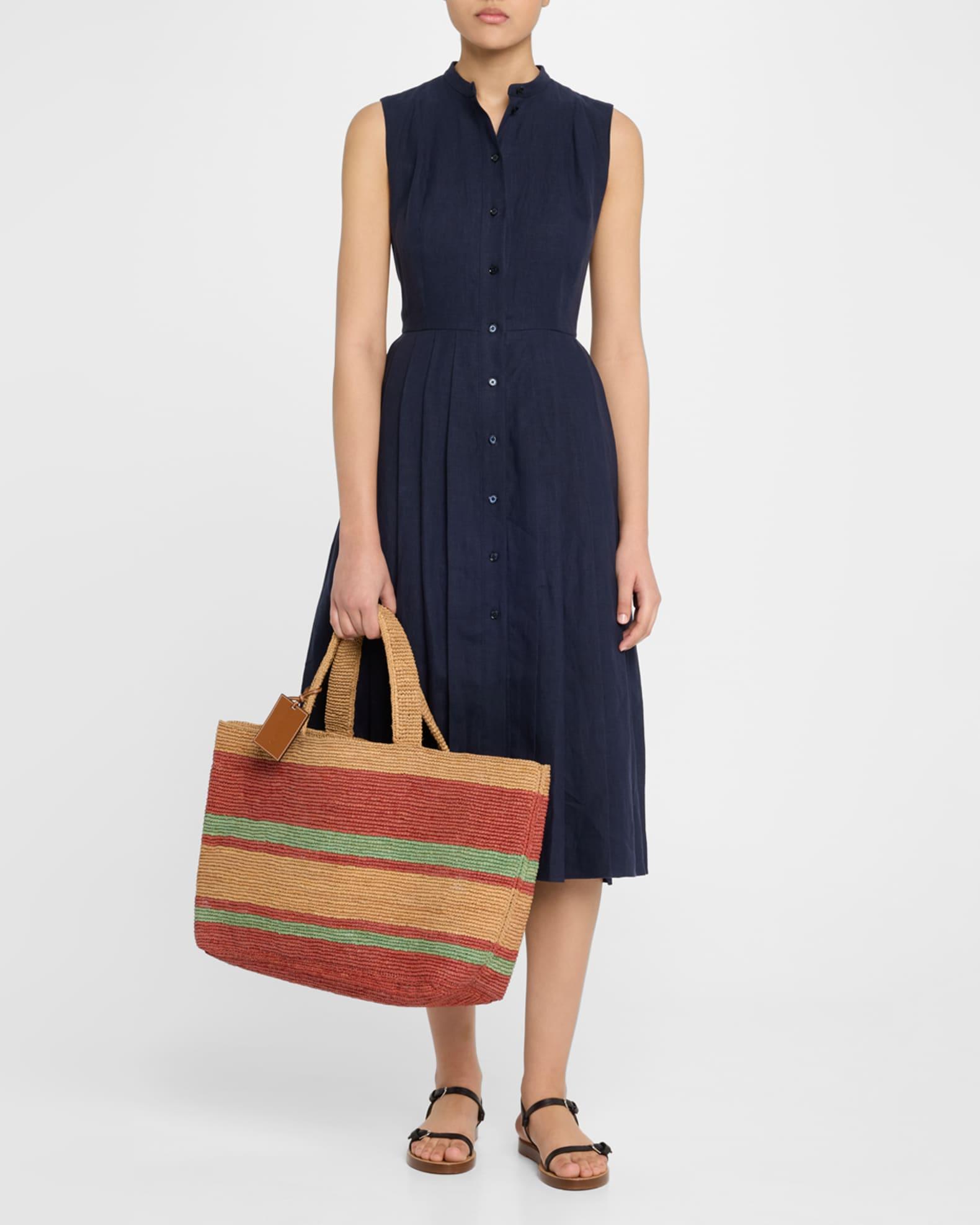 Sunset Large Striped Raffia Tote Bag Product Image