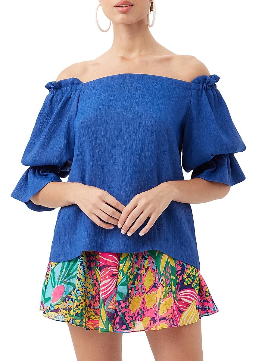 Womens Antu Pliss Off-The-Shoulder Top Product Image