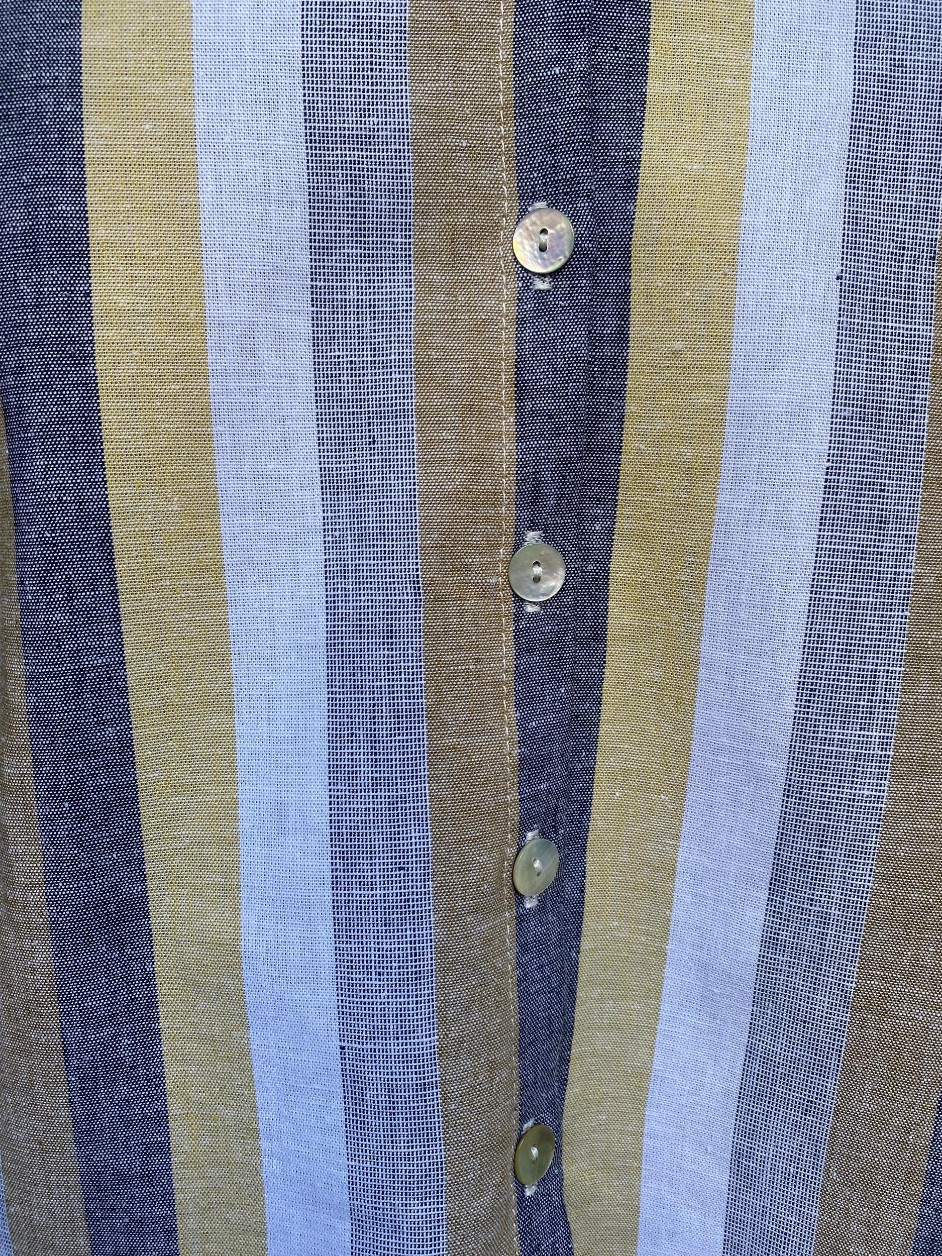 Penelope Dress in Linen Stripe Product Image