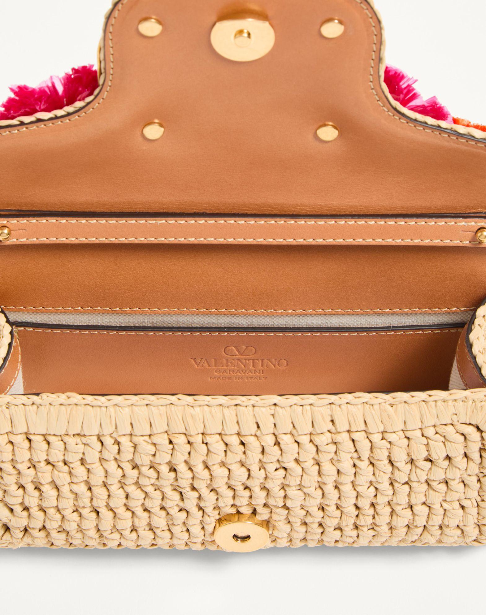 Valentino Garavani Locò Small Shoulder Bag In With Flowers And Beads Product Image