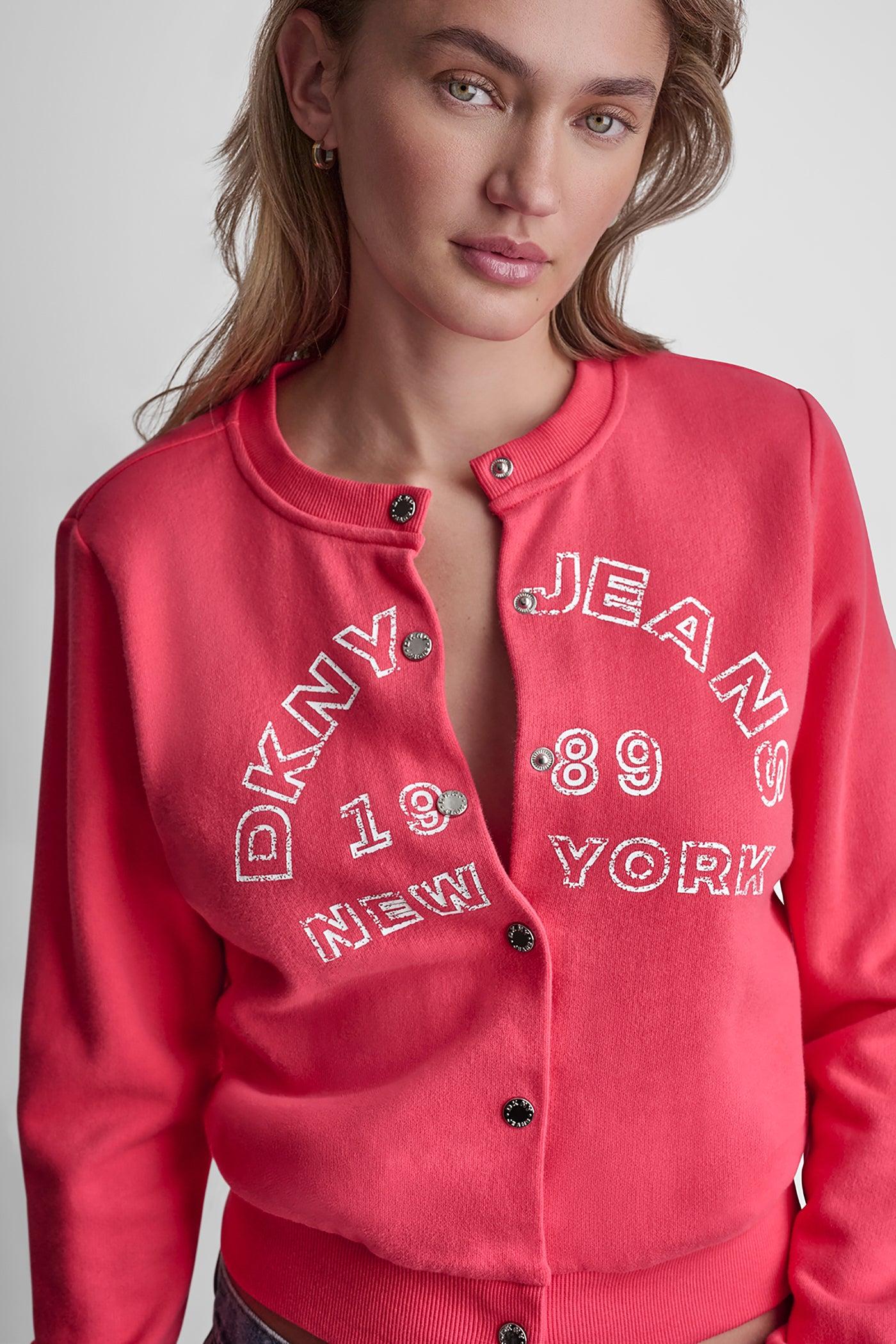 BUTTON FRONT SHRUNKEN LOGO JACKET Product Image