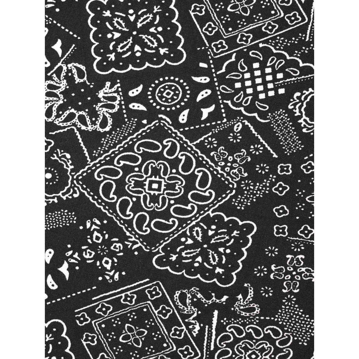 Plus Size Black Boho Print Neck-Tie Blouse Women Resort Short sleeve Ribbon-tied collar Vacation Blouses BloomChic 10/M Product Image