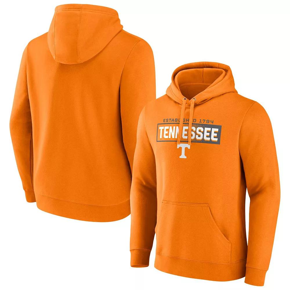 Men's Fanatics Tennessee Orange Tennessee Volunteers Iconic Fleece Down The Field Pullover Hoodie,  Product Image
