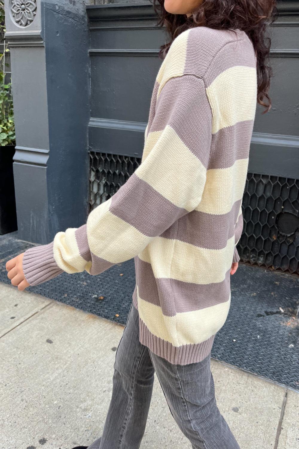 Brianna Cotton Thick Stripe Sweater Product Image