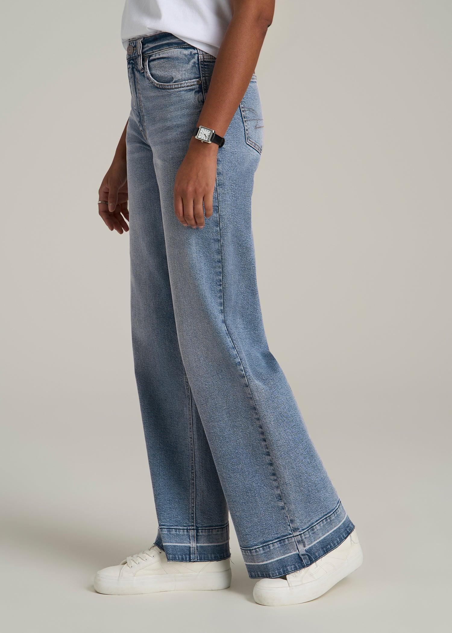 Luna High Rise Wide Leg Tall Jeans for Women in Perfect Blue Female Product Image