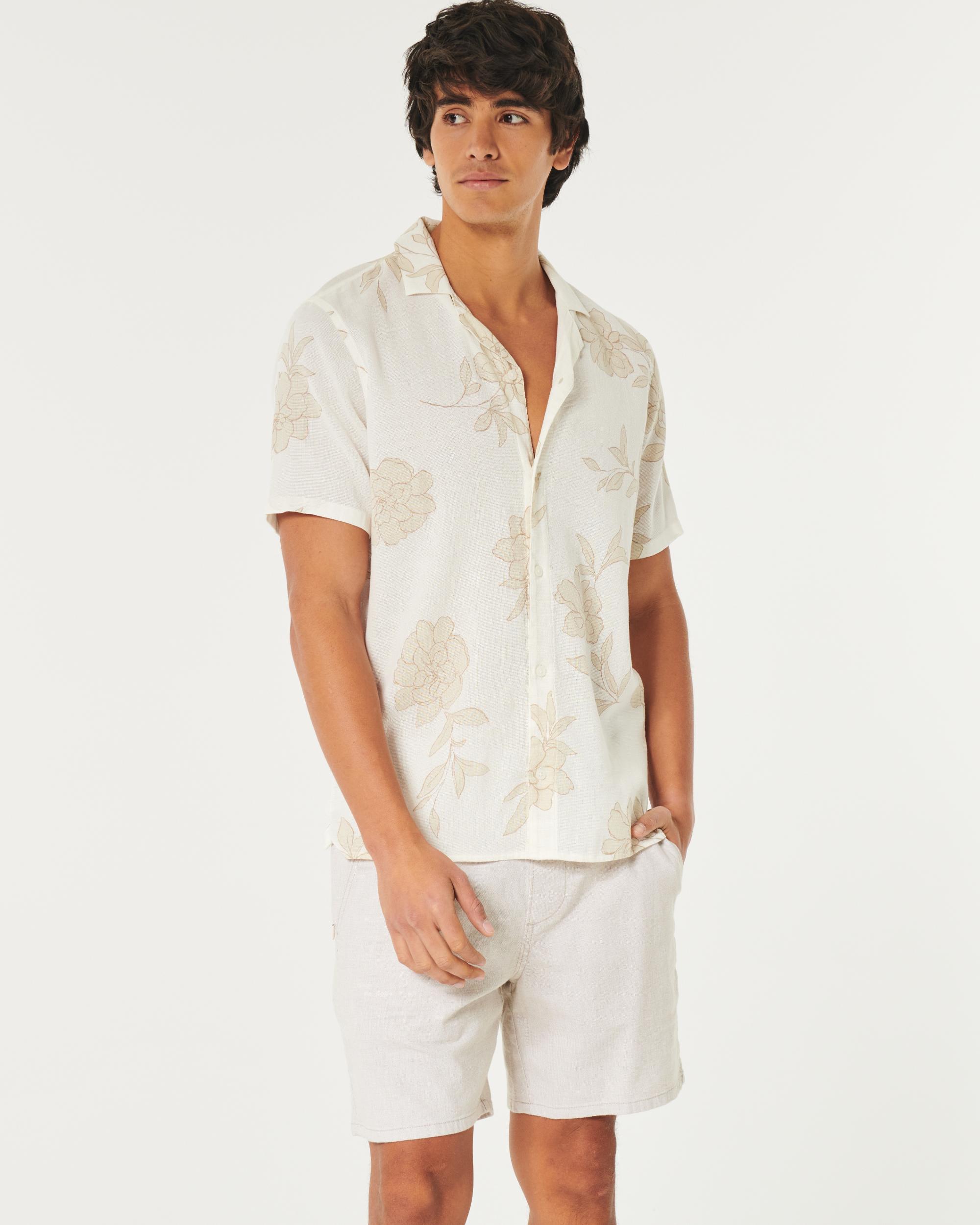 Linen-Blend Pull-On Shorts 7" Product Image