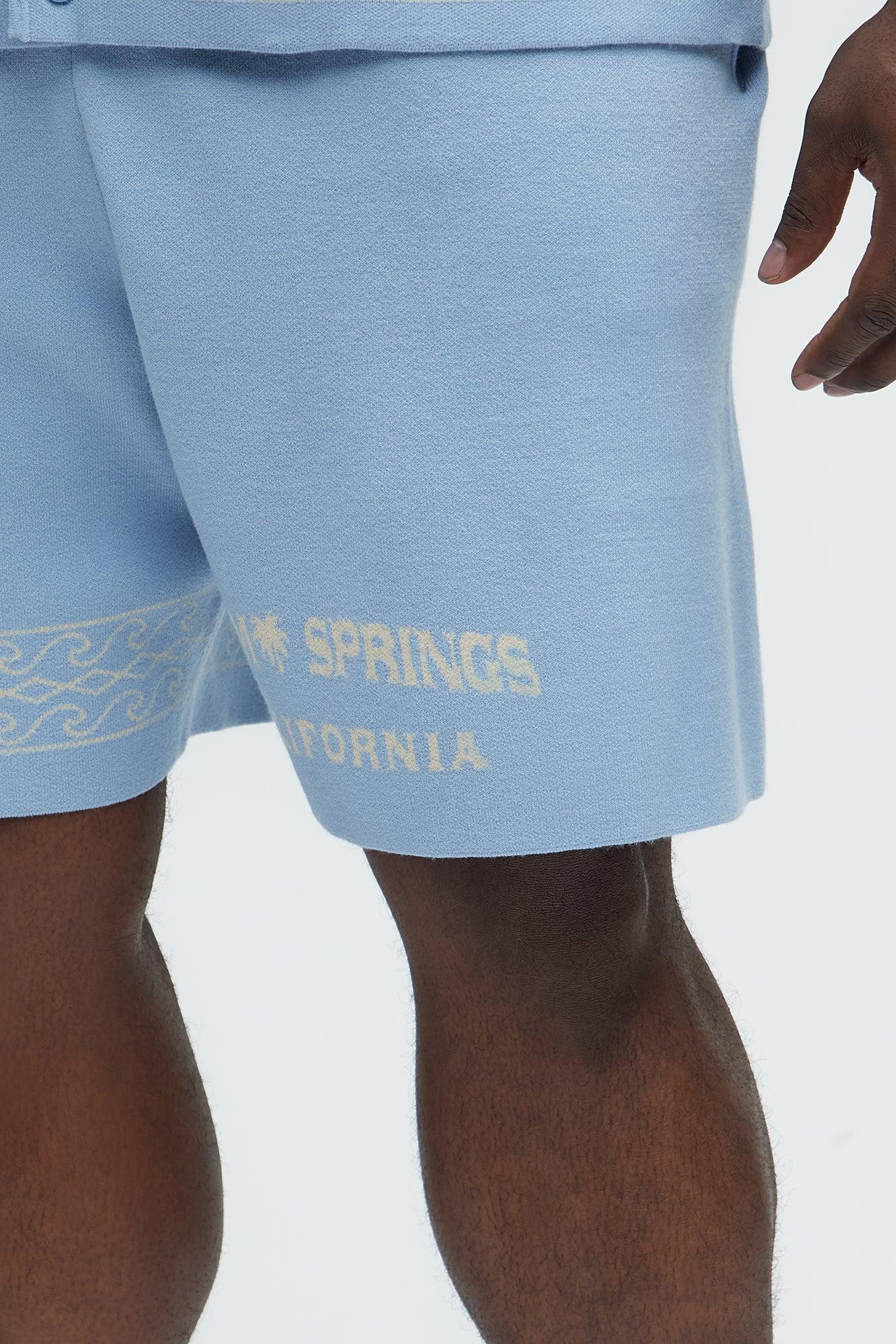 Palm Springs Knitted Relaxed Shorts - Blue/combo Product Image
