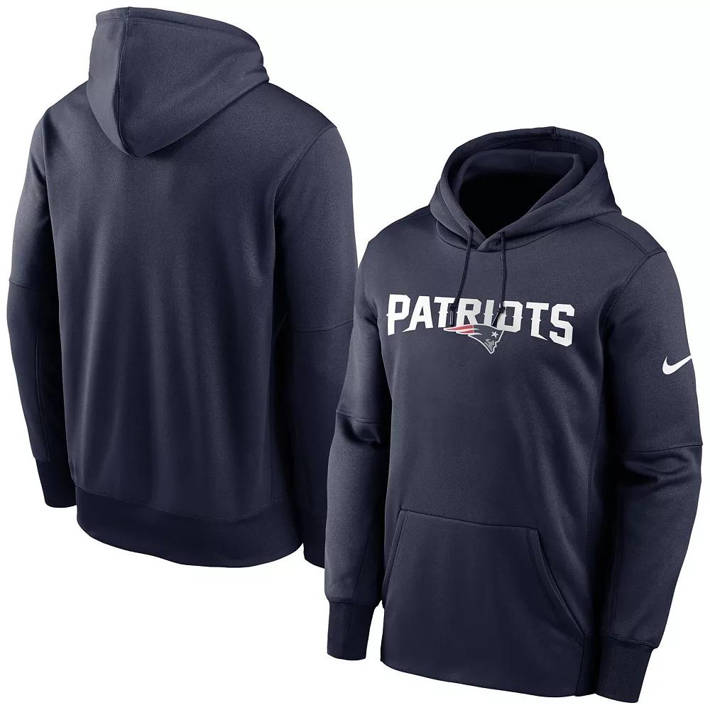 Men's Nike Navy New England Patriots Fan Gear Wordmark Performance Pullover Hoodie, Size: 3XL, Blue Product Image