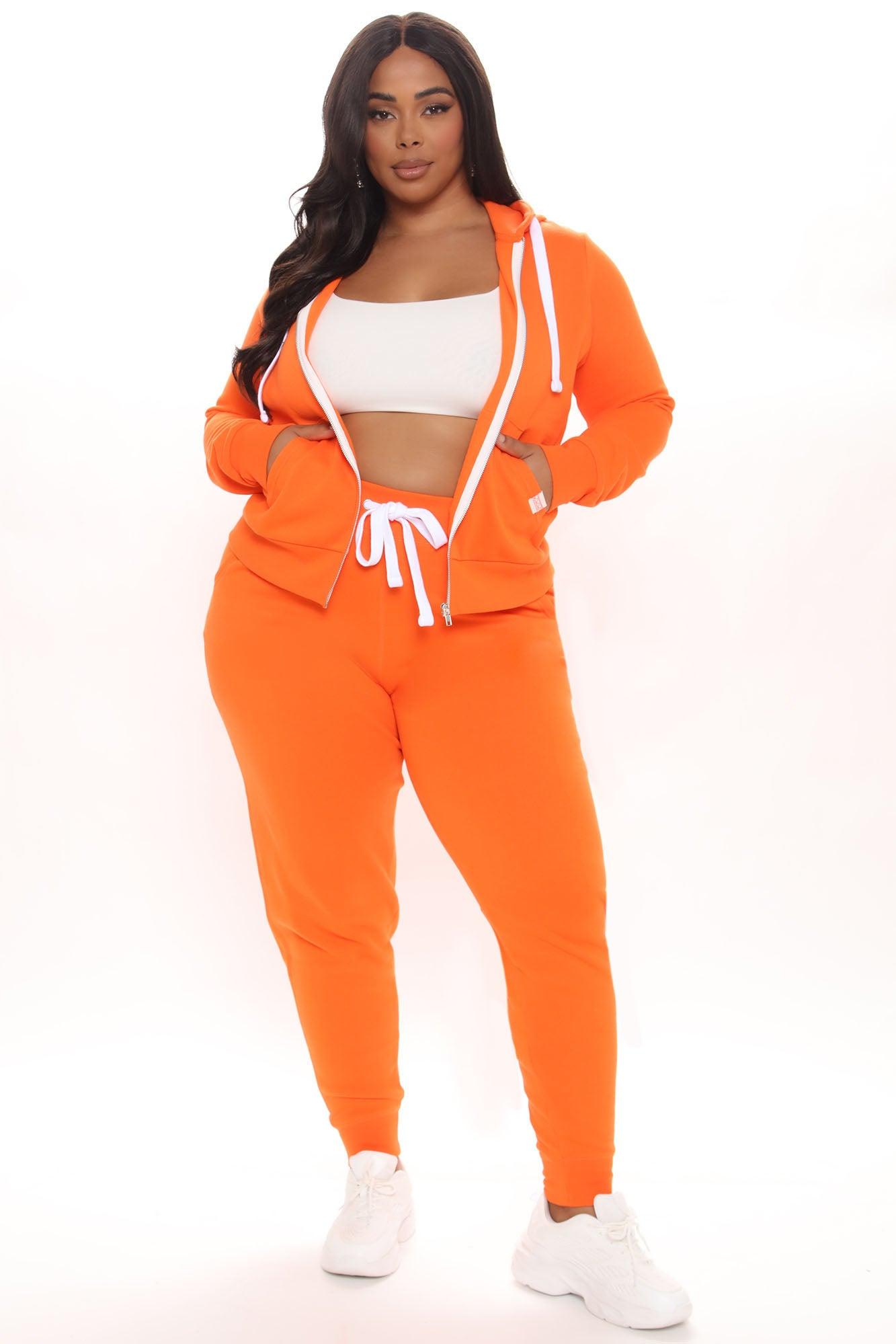 Relaxed Vibe Zip Up Jacket - Orange Product Image