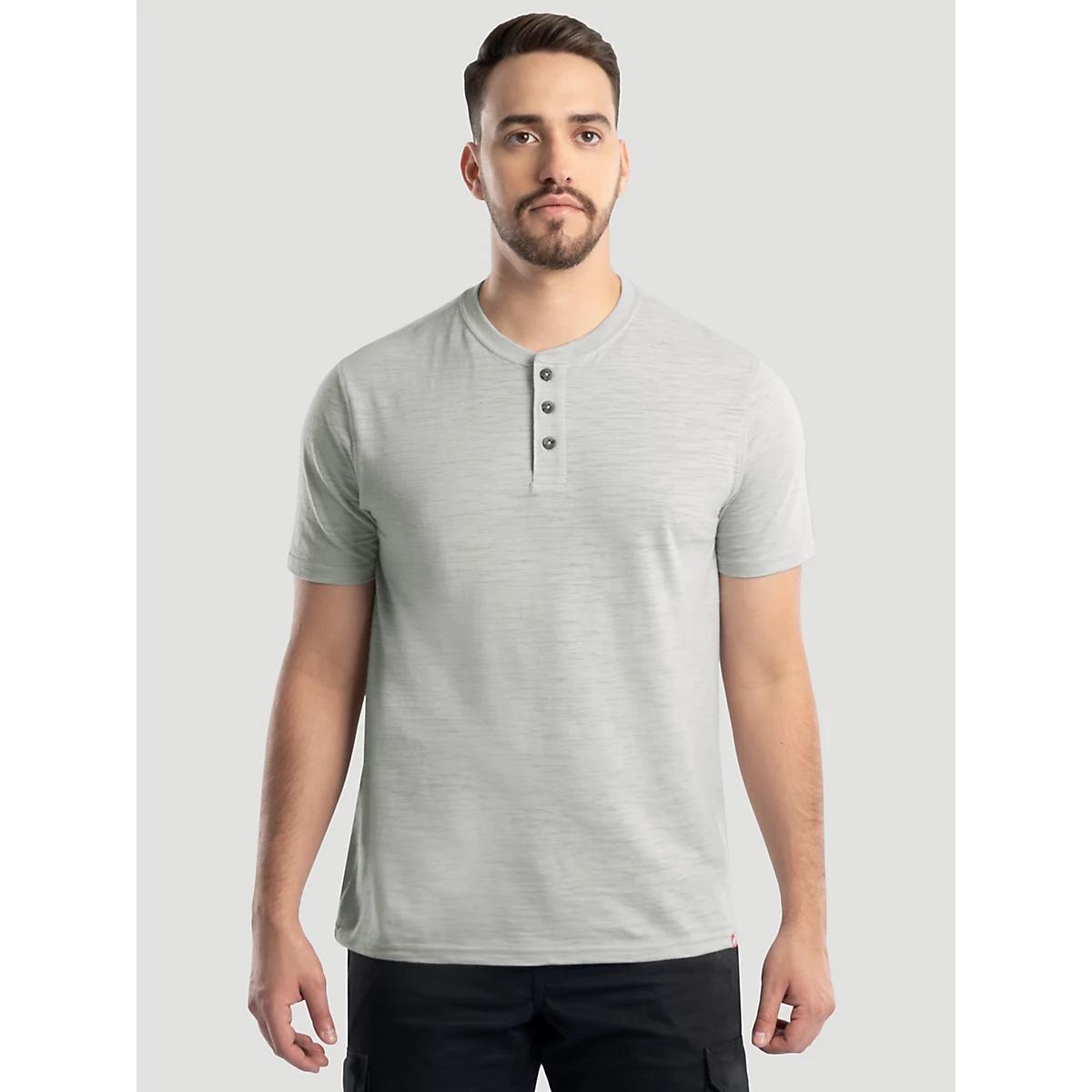 Men's Slub Knit Henley in Bright Product Image