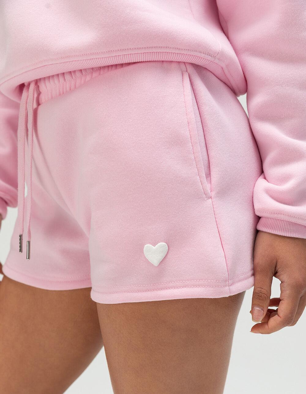 FULL TILT Womens Fleece Shorts - PINK Product Image