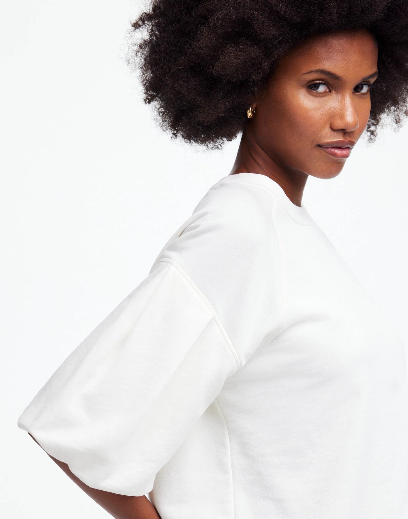 Puff-Sleeve Sweatshirt Tee Product Image